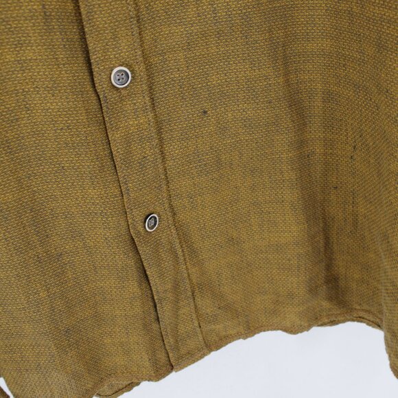 32 Bar Blues Shirt Mens 2XL Linen Cotton blend Button Down Long Sleeve pocket - Picture 4 of 9